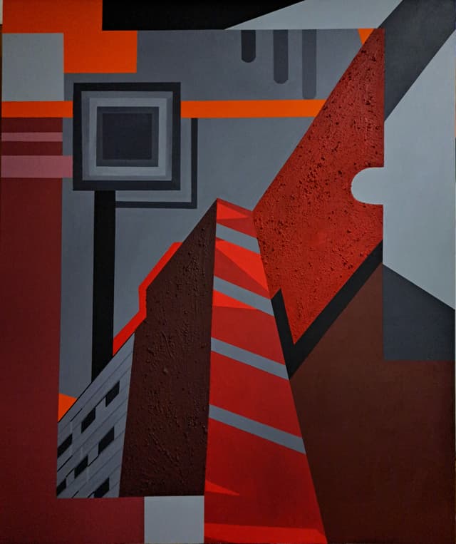 Abstract Geometry V / Acrylic on canvas / 2023 / 100x120 cm